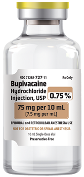 Bupivacaine Hydrochloride Injection, USP 0.75%, 75 mg per 10 mL